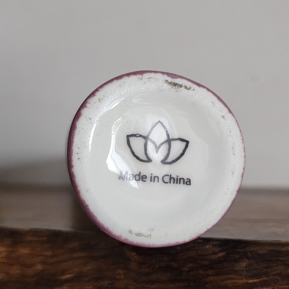 Reyna Glossy Porcelain Purple Floral Bud Vase - Picture 3 of 6